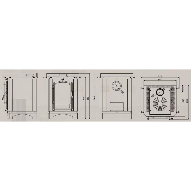 Lareira a lenha LINCAR Ravenna – 8,3 kW - Image 3