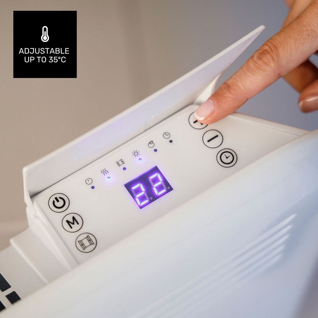 Taurus - Convector | CHTA 500W | Ideal para casas de banho | Montagem na parede ou com rodas | IP24 | Ecrã digital | Programador semanal - 5