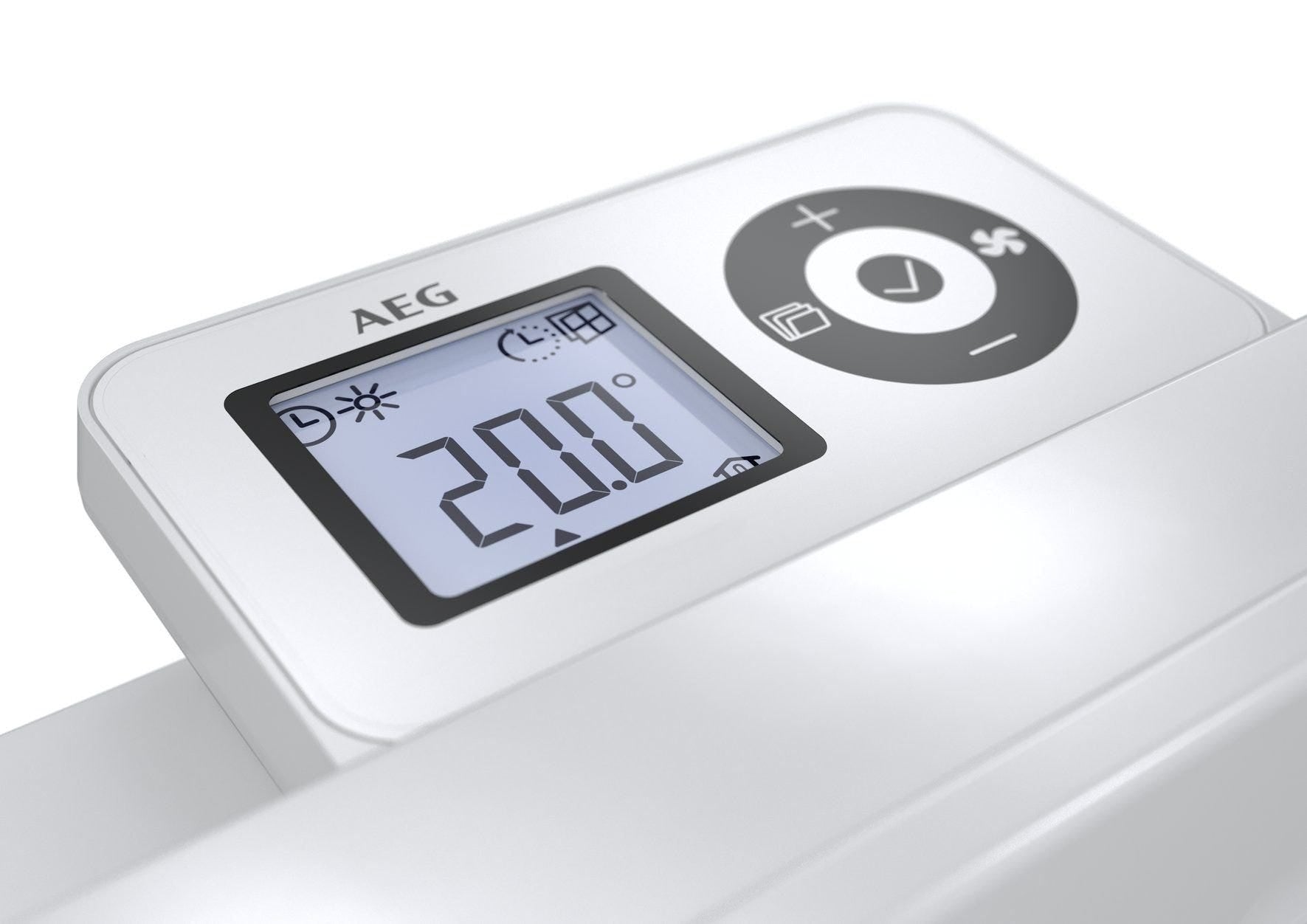 AEG casa Technik 236537 parete Termoconvettore WKL 3005 per circa 30 m², Riscaldamento 3000 W, 5 – 30 gradi C, da appendere a parete, Display LCD, - 2