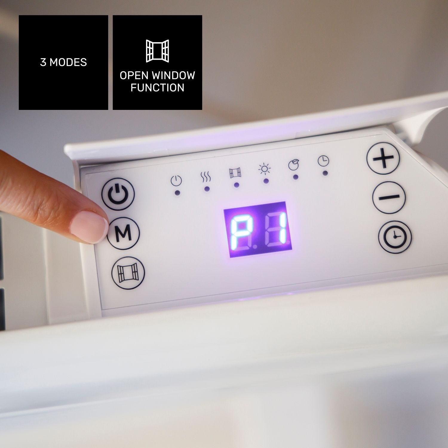 Taurus - Convector | CHTA 500W | Ideal para casas de banho | Montagem na parede ou com rodas | IP24 | Ecrã digital | Programador semanal - 4