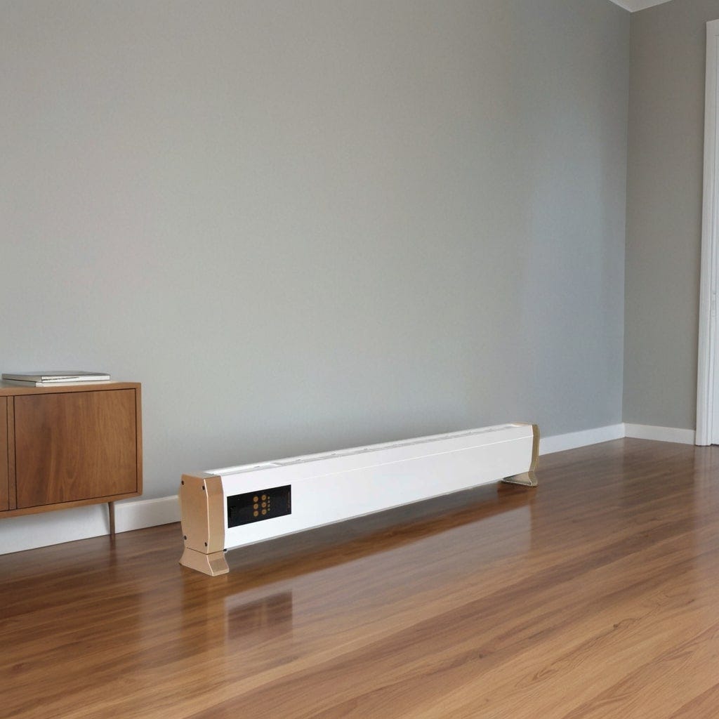 Aquecedor Rodapé Elétrico 2200W Branco em Metal com Controle Remoto, Convecção Natural, Instalação Versátil MPC ALACANT-2200W - 1