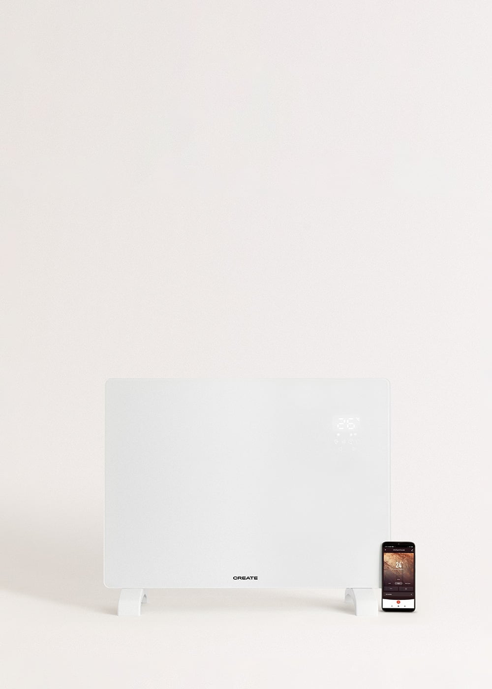 CREATE - WARM CRYSTAL 1500W - Convector elétrico de vidro com Wifi - 4