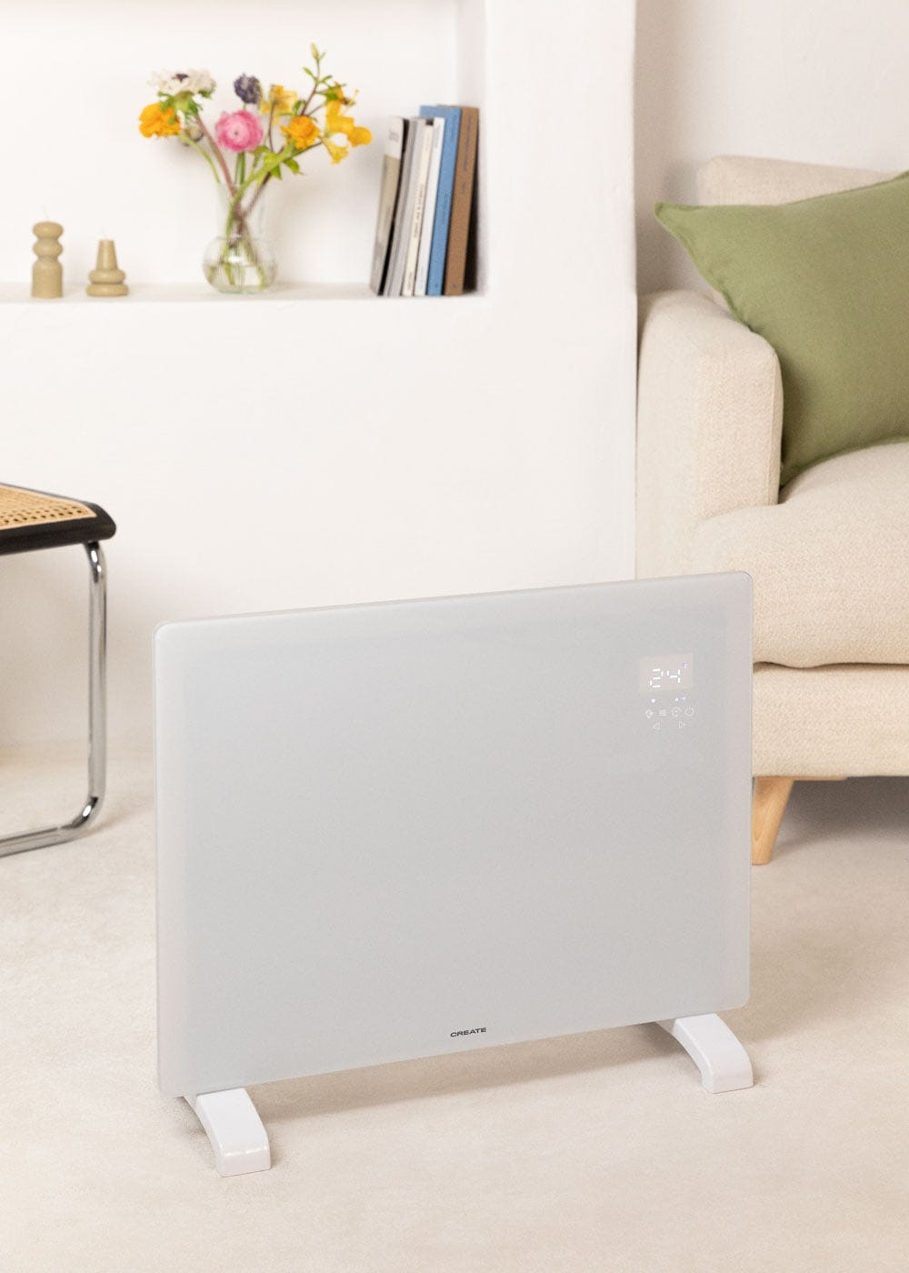 CREATE - WARM CRYSTAL 1500W - Convector elétrico de vidro com Wifi - 2