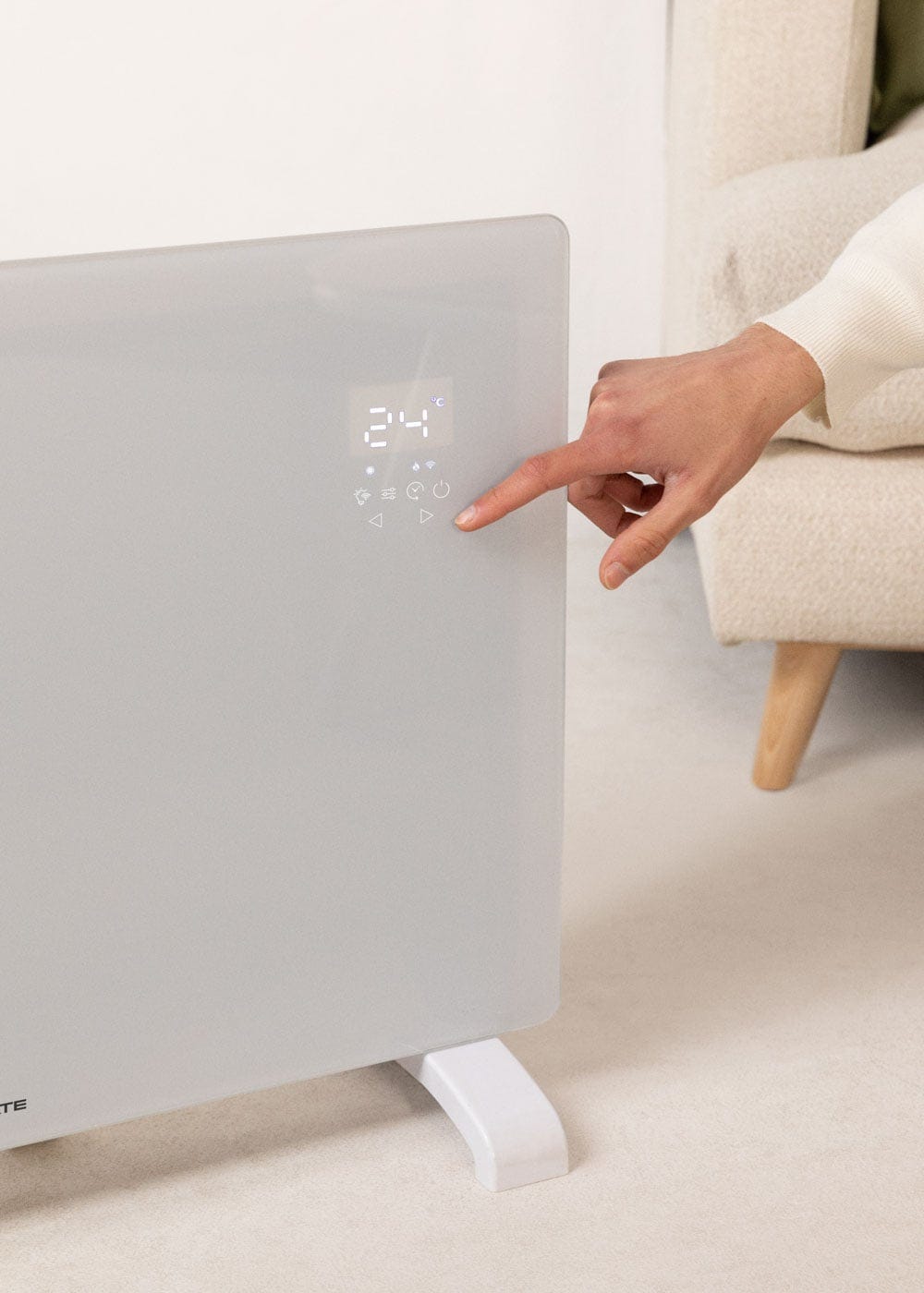 CREATE - WARM CRYSTAL 1500W - Convector elétrico de vidro com Wifi - 3
